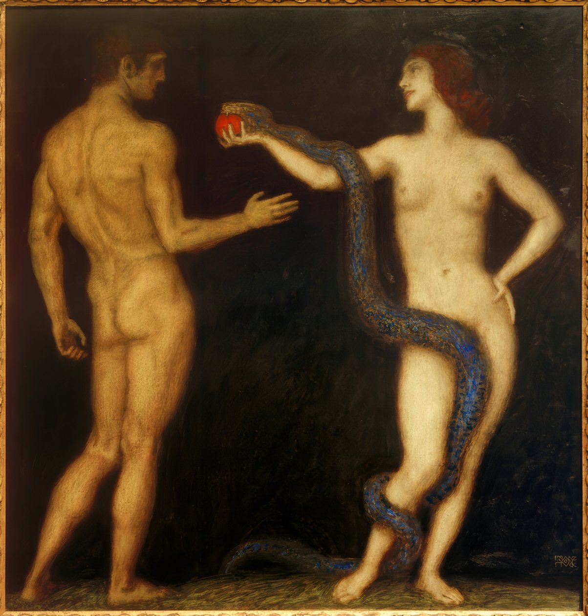F. von Stuck, Adam ve Eva by Franz von Stuck