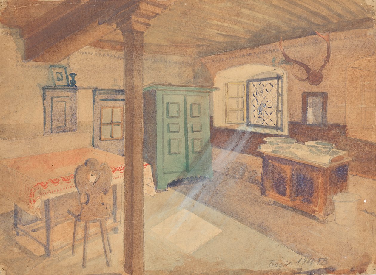 Tragöß'te çiftlik evi salonu by Franz Barwig d. Ä.