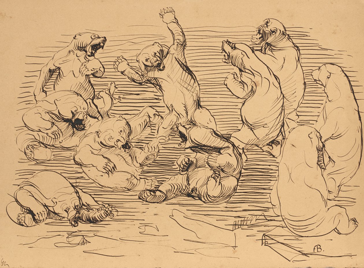 kavga eden ayılar by Franz Barwig d. Ä.
