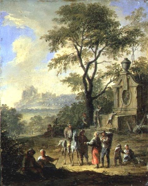 Manzara (bakır üzerine yağ) by Franz Ferg