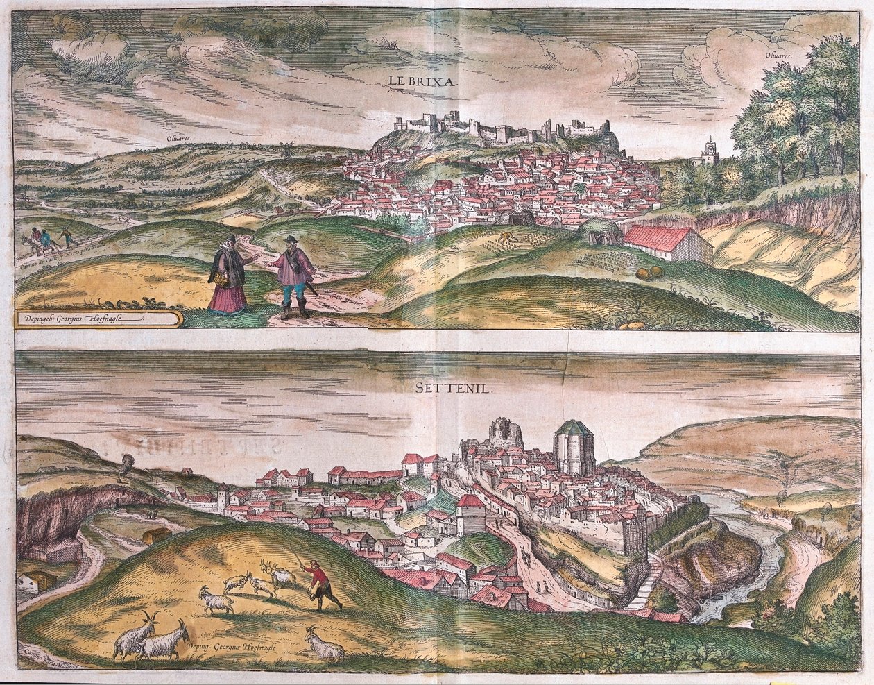 Lebrija ve Setenil - İspanya (gravür by Franz Hogenberg