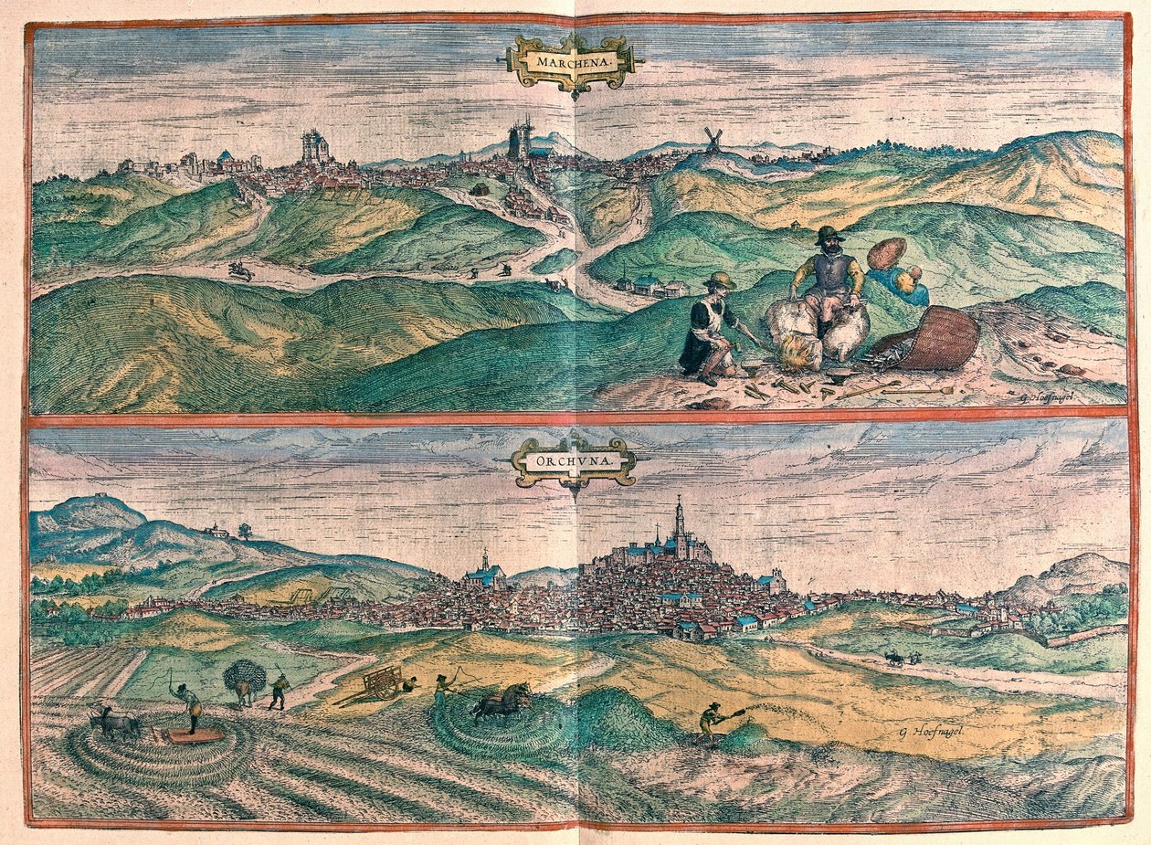 Marchena - Osuna, Catalunya, İspanya (gravür by Franz Hogenberg
