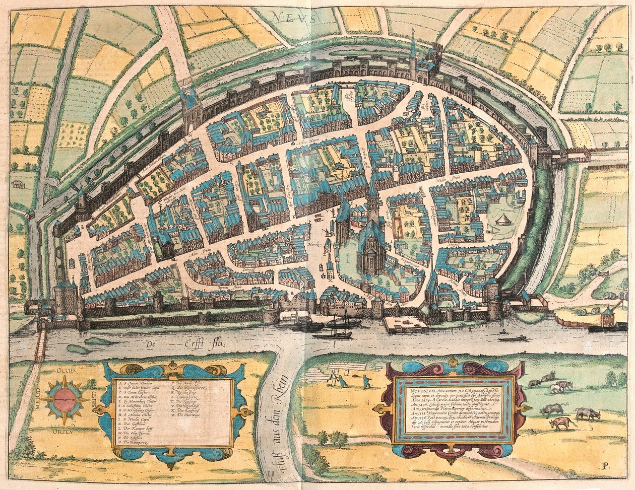 Neuss, Almanya (gravür by Franz Hogenberg