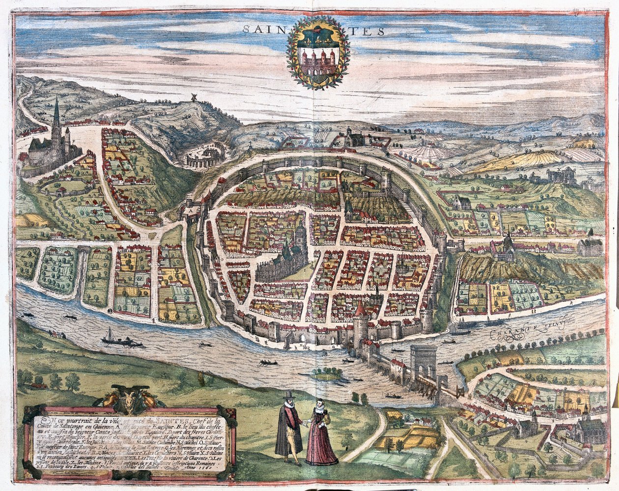 Saintes, Fransa by Franz Hogenberg