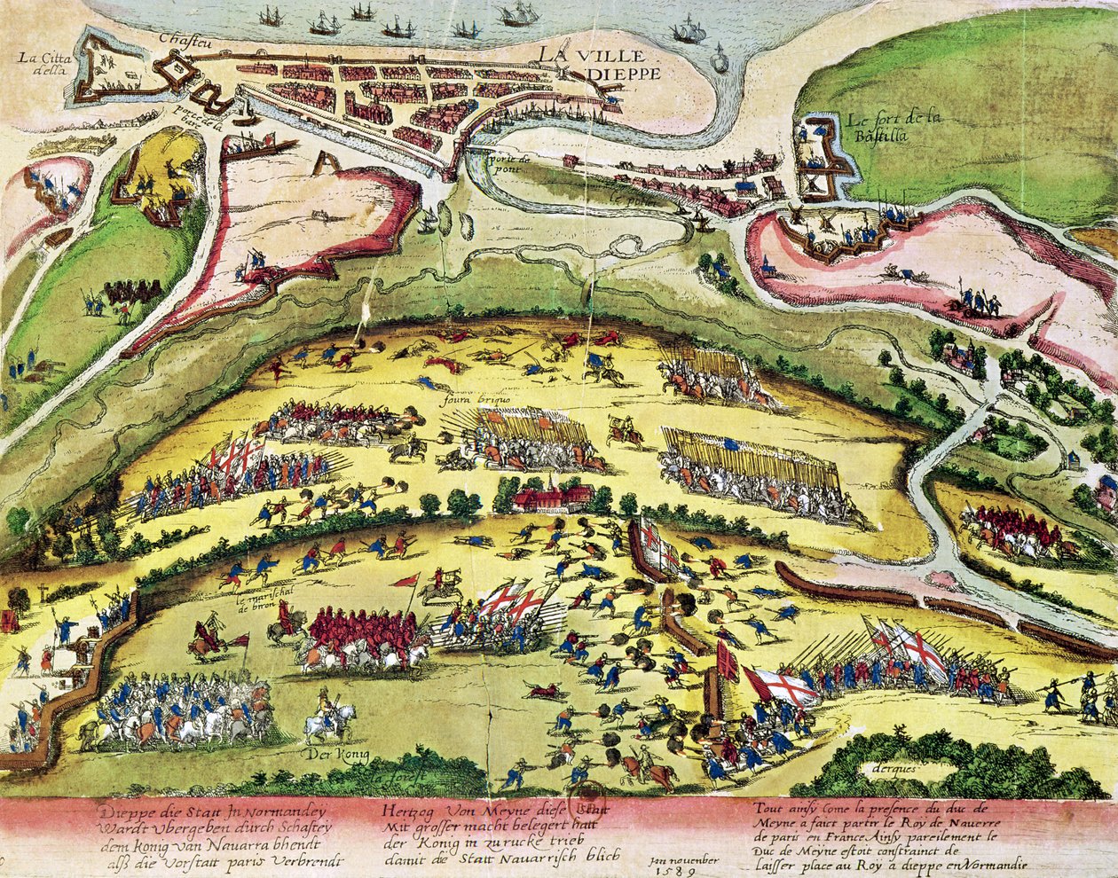 The Siege of Dieppe in 1589, 1589-92  by Franz Hogenberg