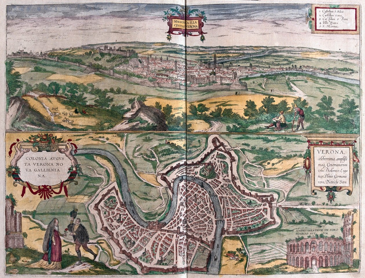 Verona, İtalya by Franz Hogenberg