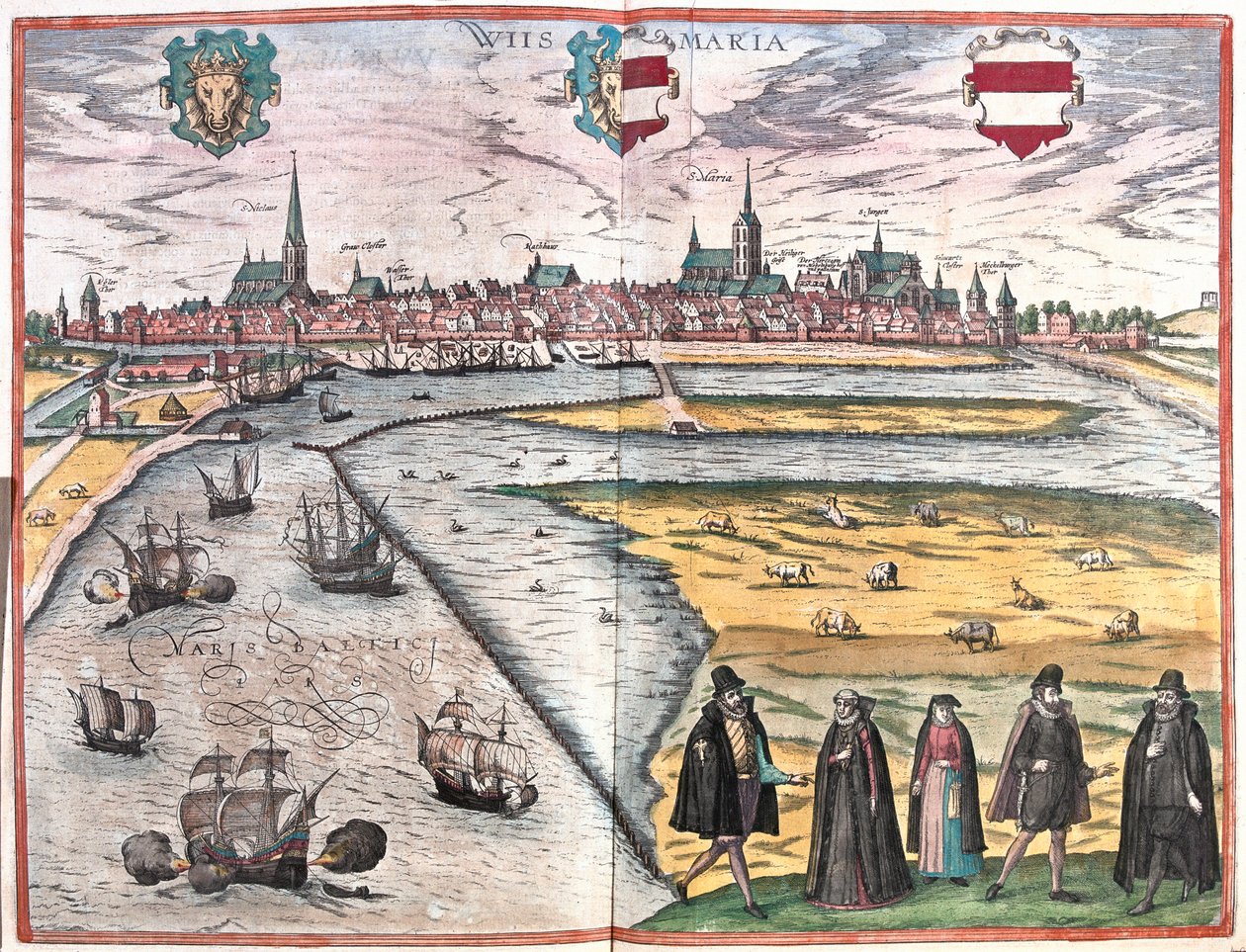 Wismar, Almanya (gravür by Franz Hogenberg