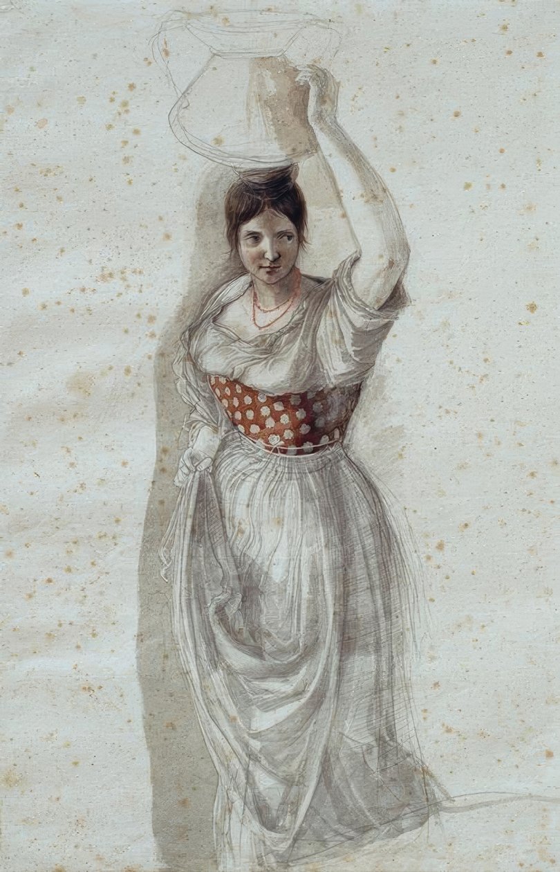 Bir sürahi taşıyan İtalyan kadın by Franz Horny