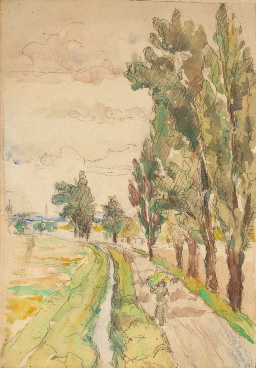 ağaçlarla dolu köy yolu by Franz Jaschke