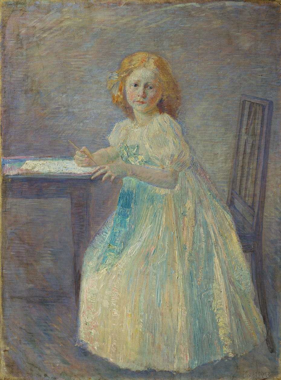 beyaz elbiseli kız by Franz Jaschke