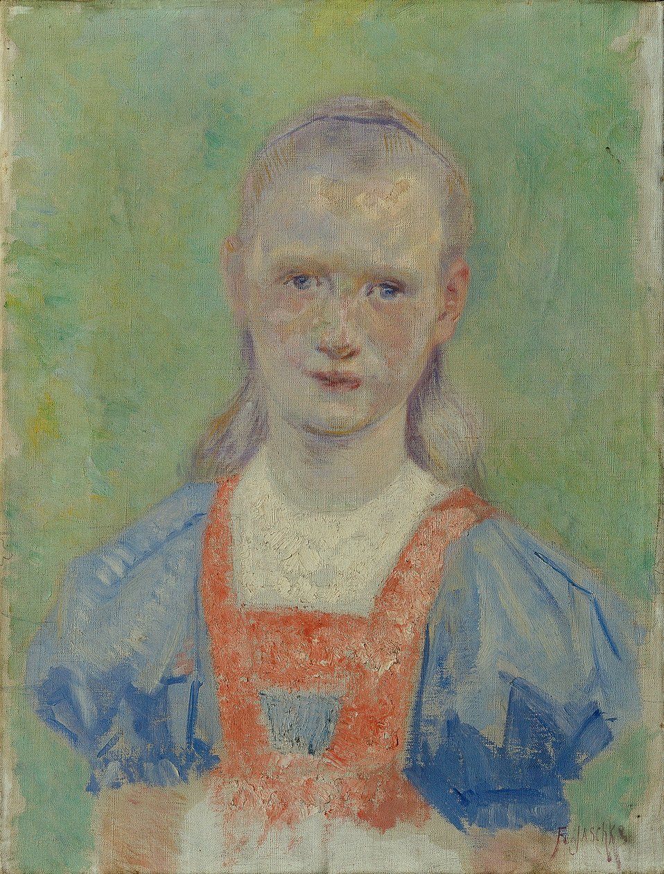 bir kızın portresi by Franz Jaschke