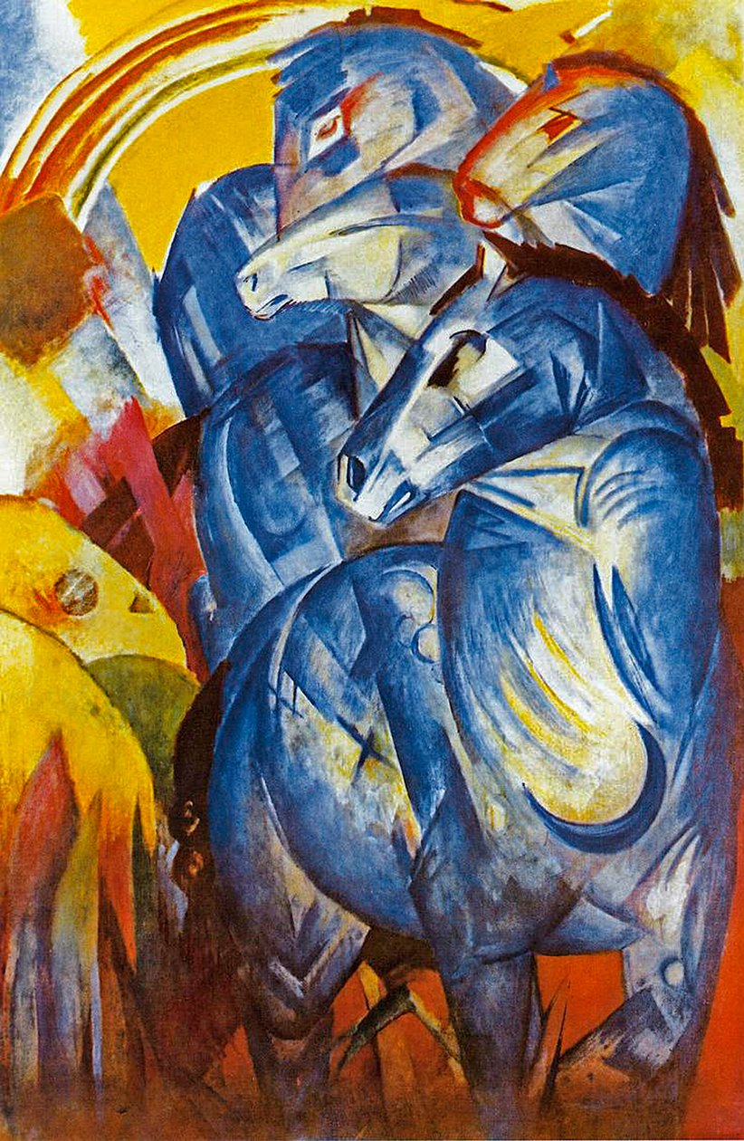 Mavi Atlar Kulesi, 1913 by Franz Marc