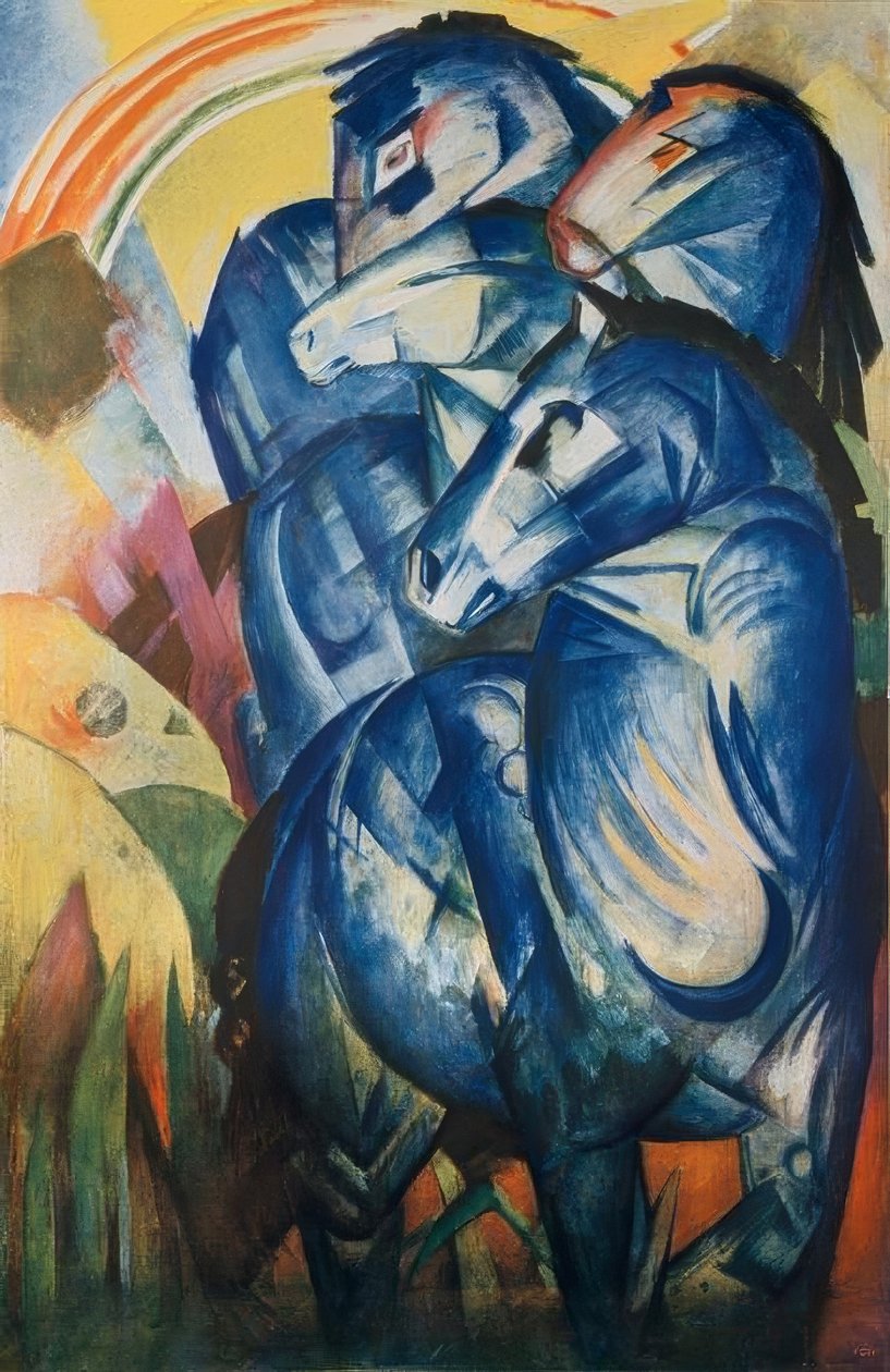 mavi atların kulesi by Franz Marc