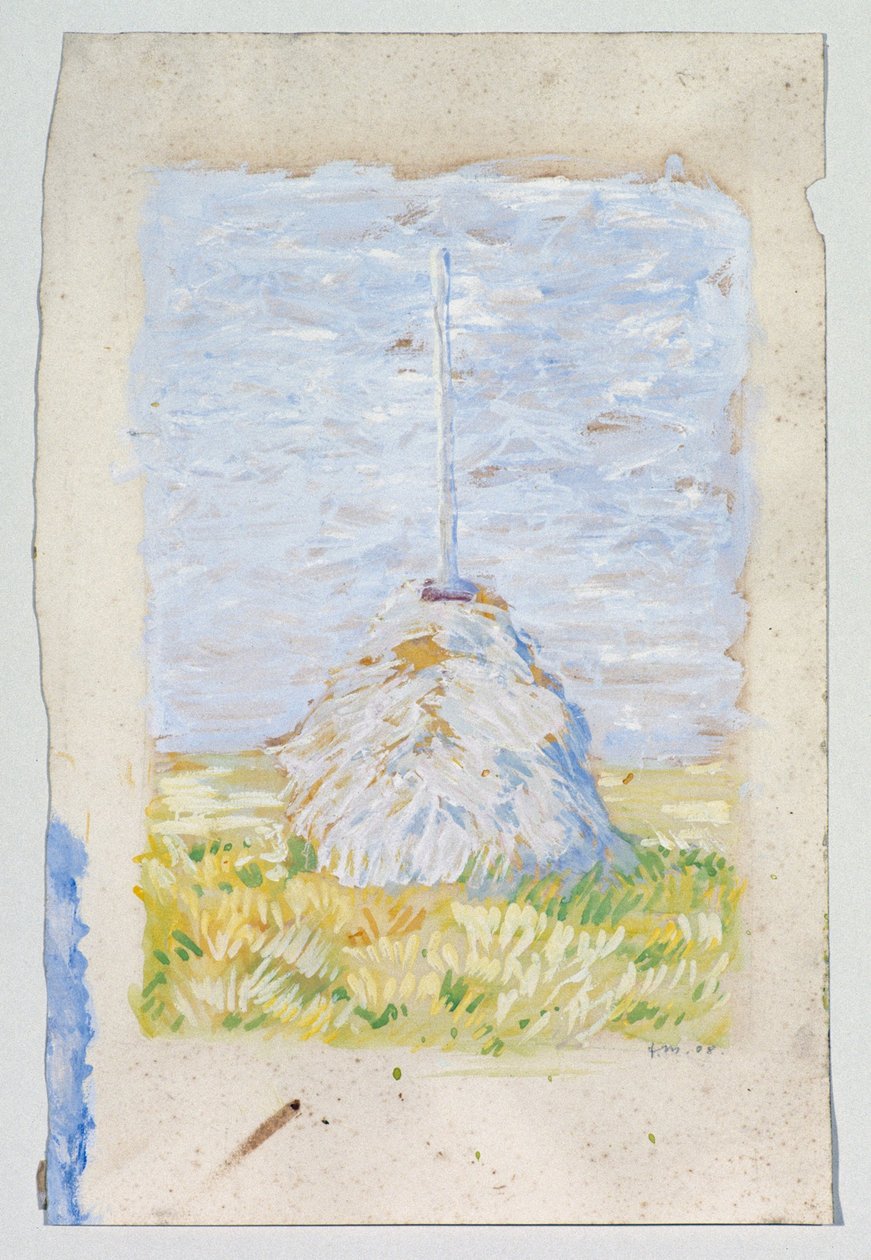 Brunnenbach yakınlarındaki küçük kamış çömelme by Franz Marc