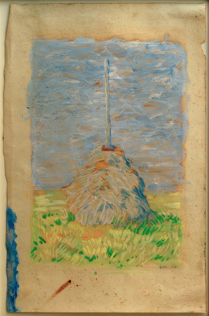 Brunnenbach yakınındaki küçük kamış çömelme by Franz Marc