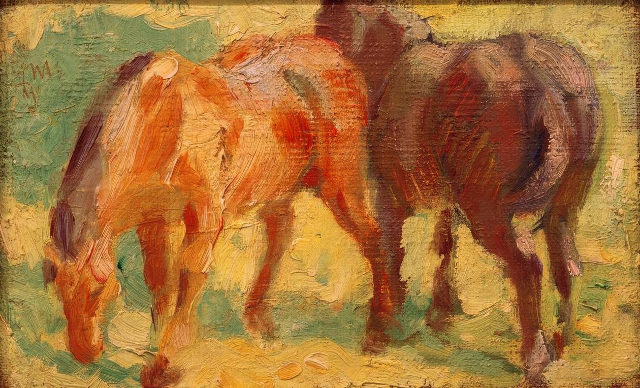 Küçük at resmi by Franz Marc