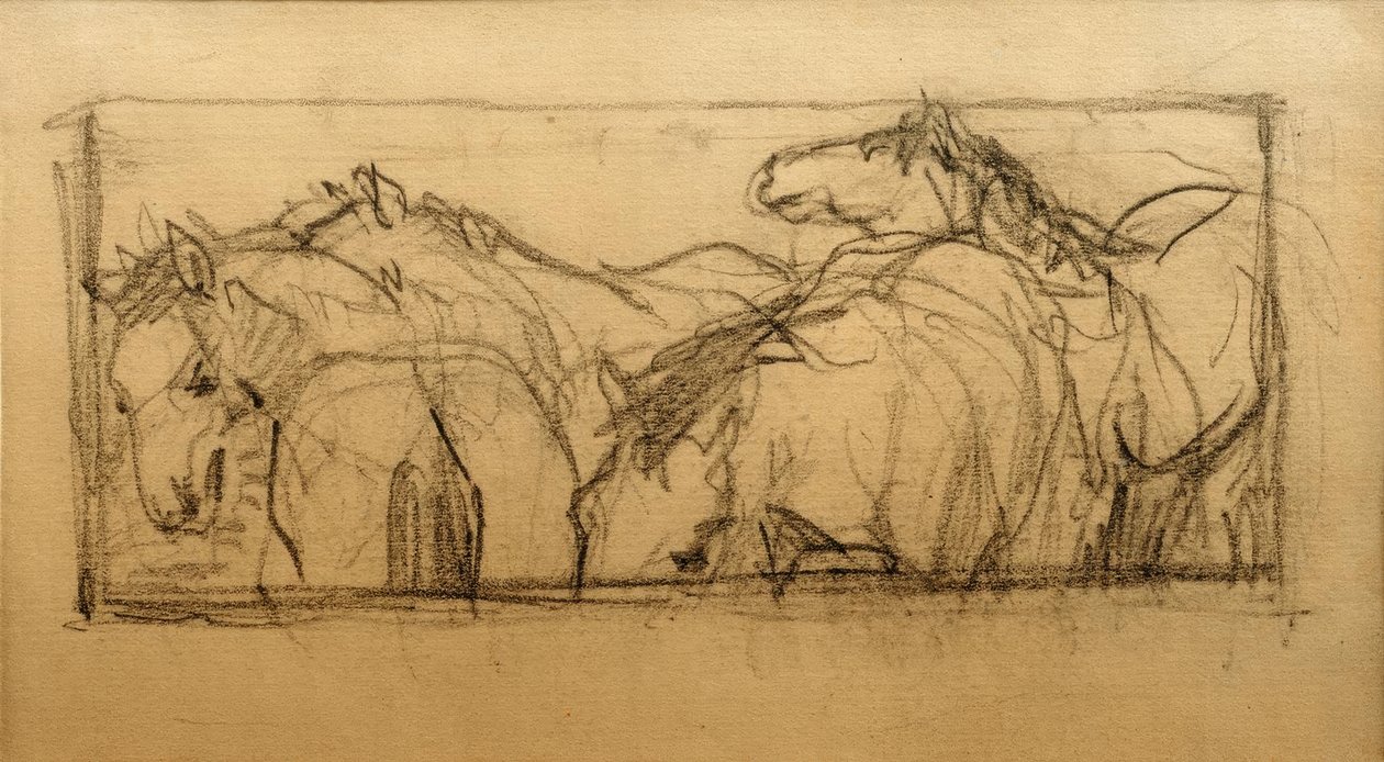 Lenggries at çalışması (at çalışması) by Franz Marc