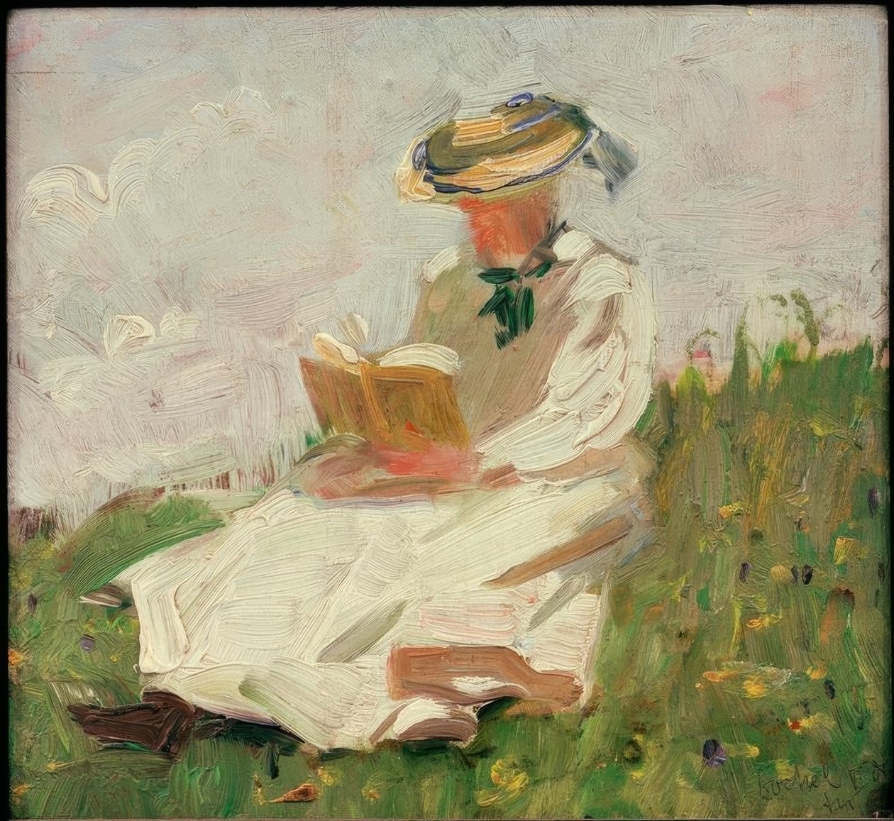 Kırsal kesimde kadın okuma by Franz Marc