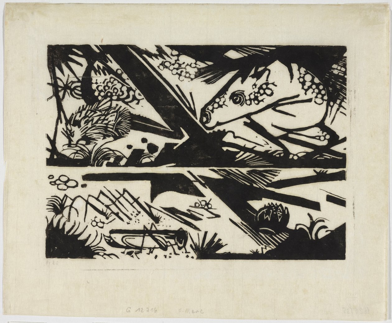 at ve kirpi by Franz Marc