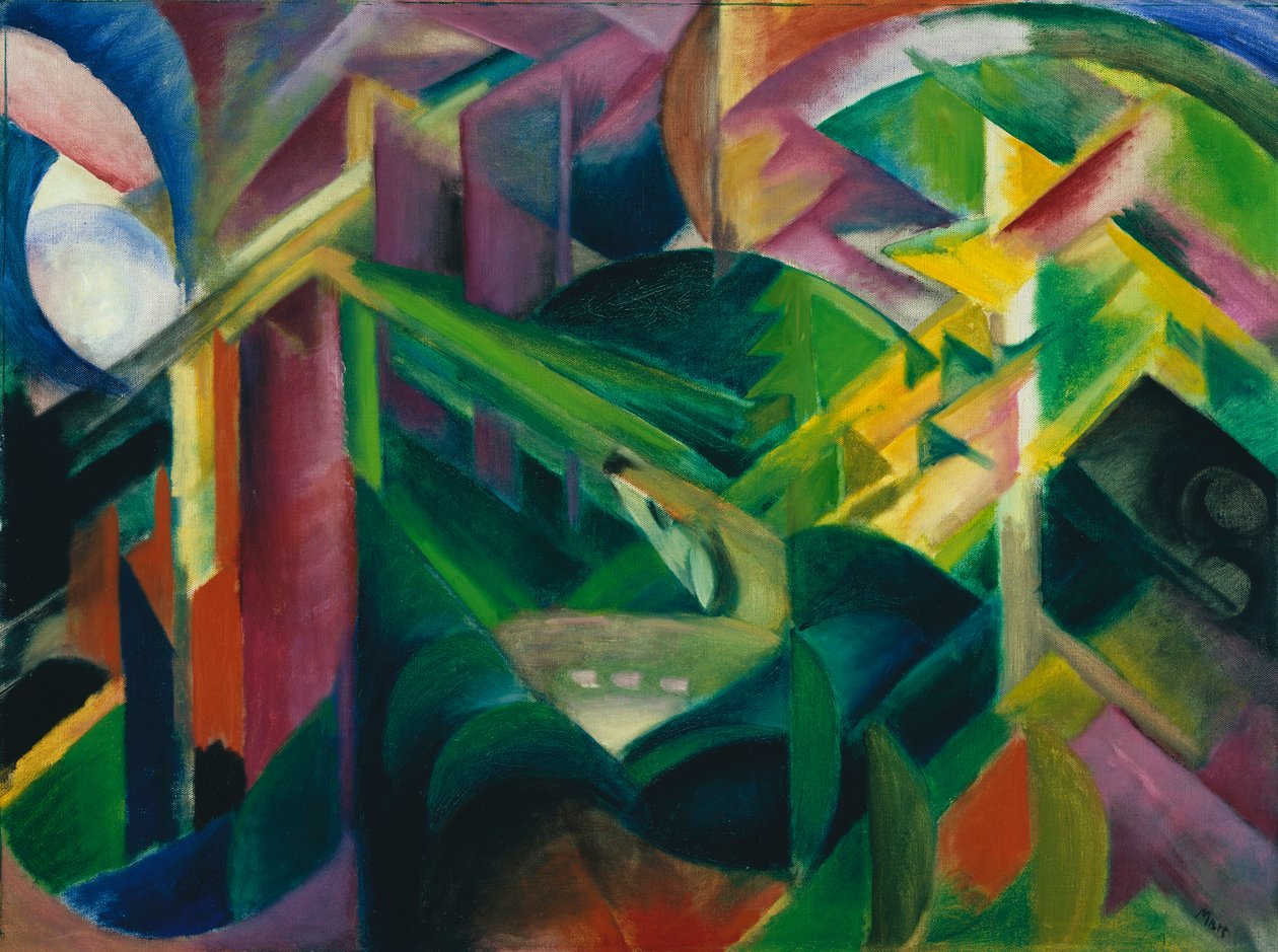 Manastır bahçesinde geyik by Franz Marc