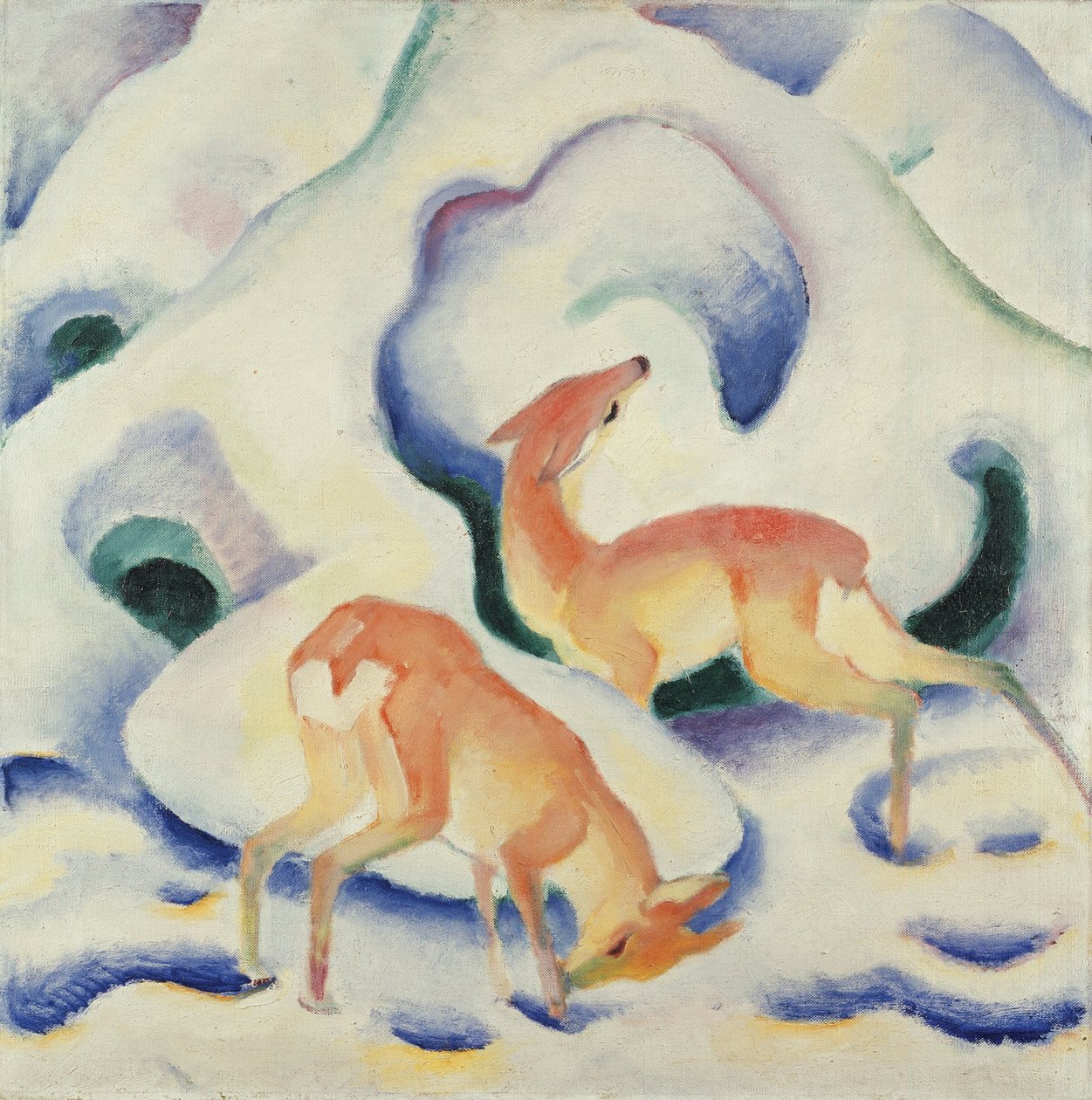Karda geyik II by Franz Marc