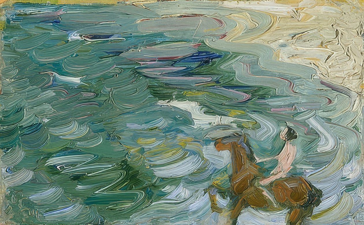 Sahilde at binicisi by Franz Marc