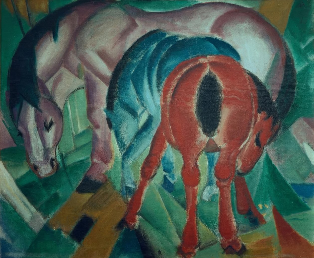 Tay ile kısrak by Franz Marc