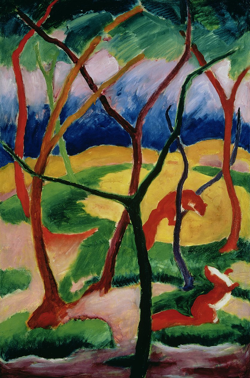 Oynayan Gelincikler, 1911 by Franz Marc