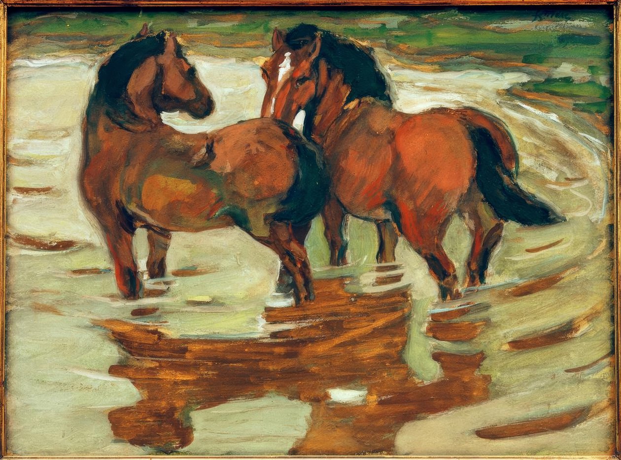 Suda iki at by Franz Marc