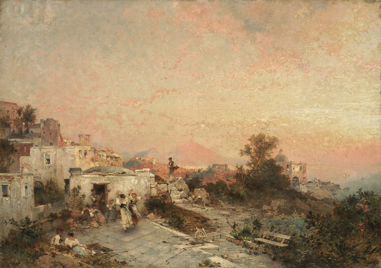 La Tarantella, Posilipo, Napoli, c.1895 by Franz Richard Unterberger