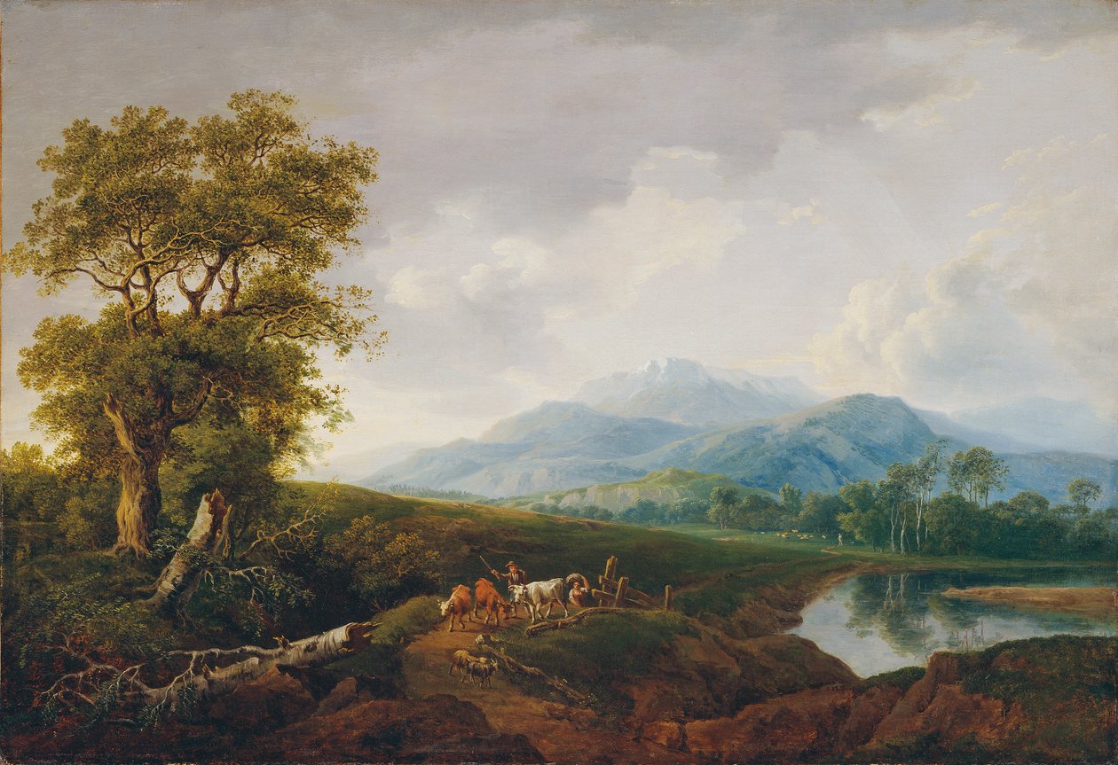 kar dağ ile manzara by Franz Scheyerer