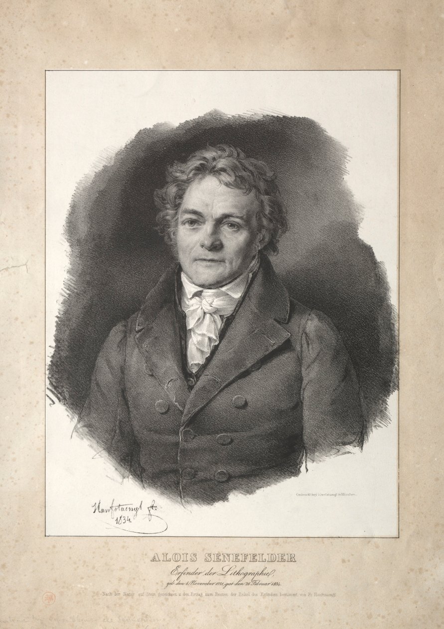 Aloys Senefelder. by Franz Seraph Hanfstaengl