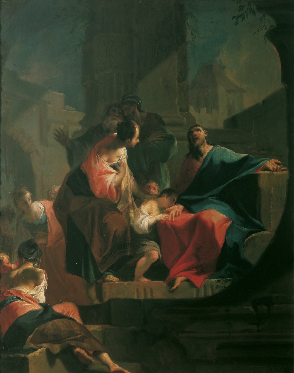 Mesih çocukları kutsadı by Franz Xaver Karl Palko