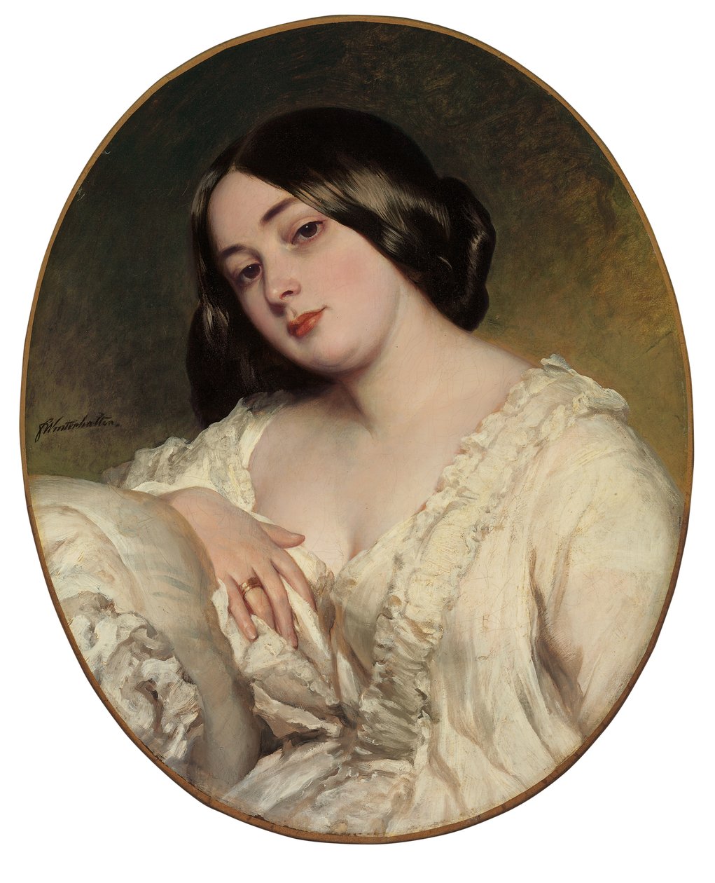 bir bayan portresi by Franz Xaver Winterhalter