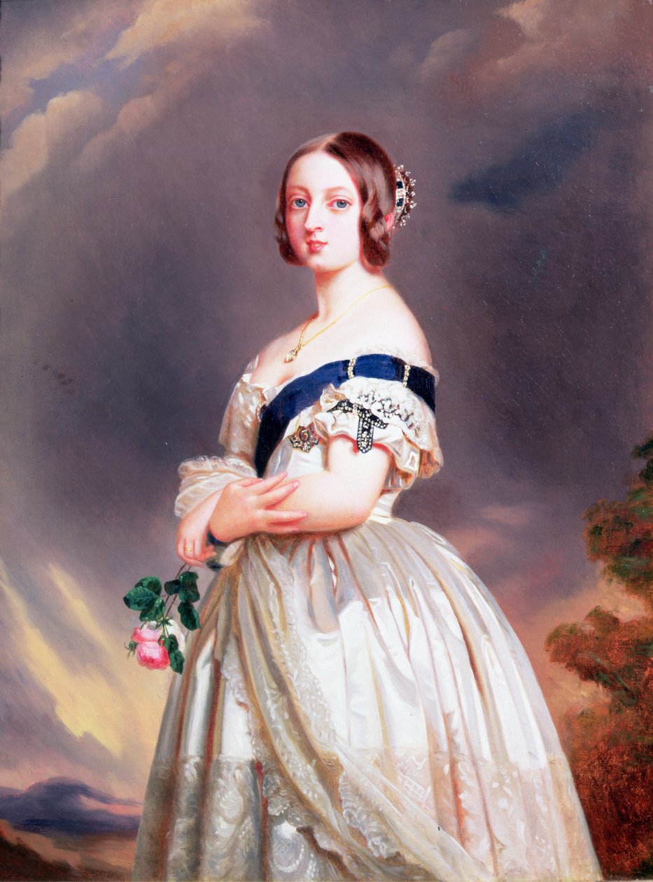 Kraliçe Victoria (1819-1901) 1842 by Franz Xaver Winterhalter