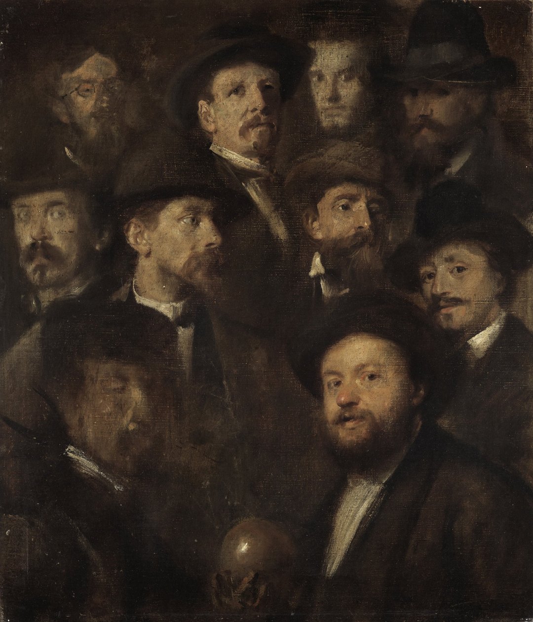 Bowling Topluluğu – On Sanatçı Portresi by Franz von Lenbach