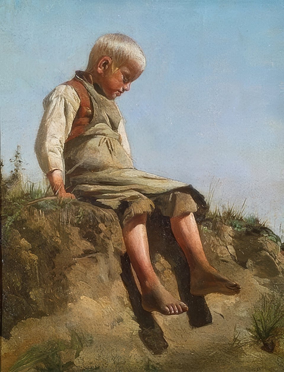 Güneşteki çocuk. 1860 by Franz von Lenbach