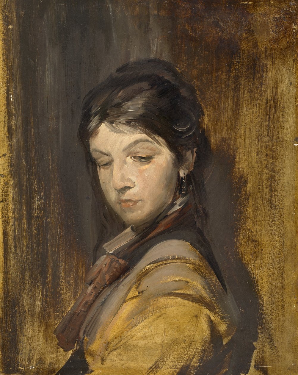 bilinmeyen kız by Franz von Lenbach, Wilhelm Busch