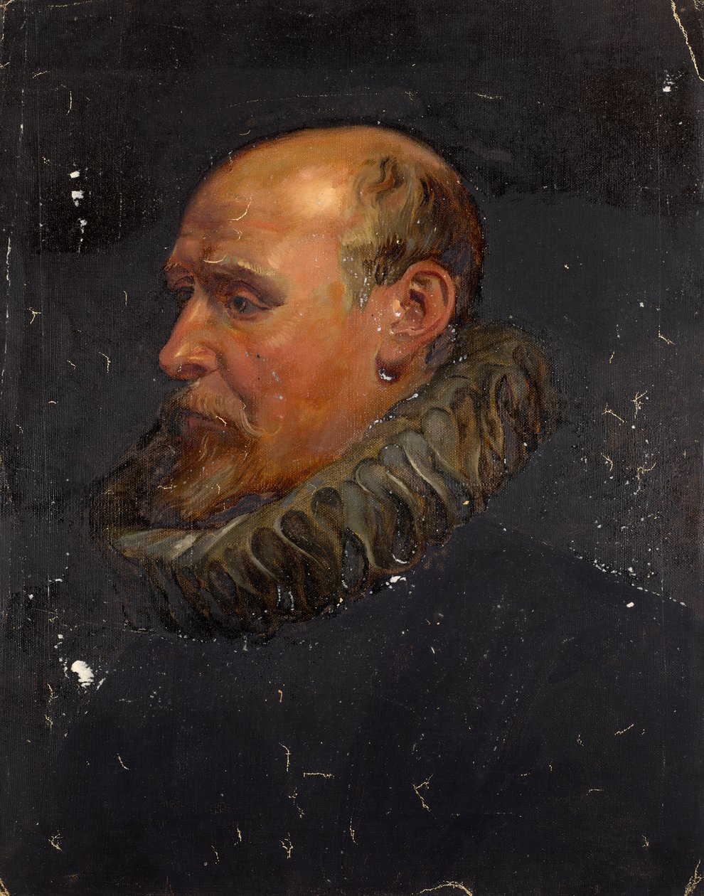 Bir ruff ile bir beyefendi portresi by Franz von Matsch
