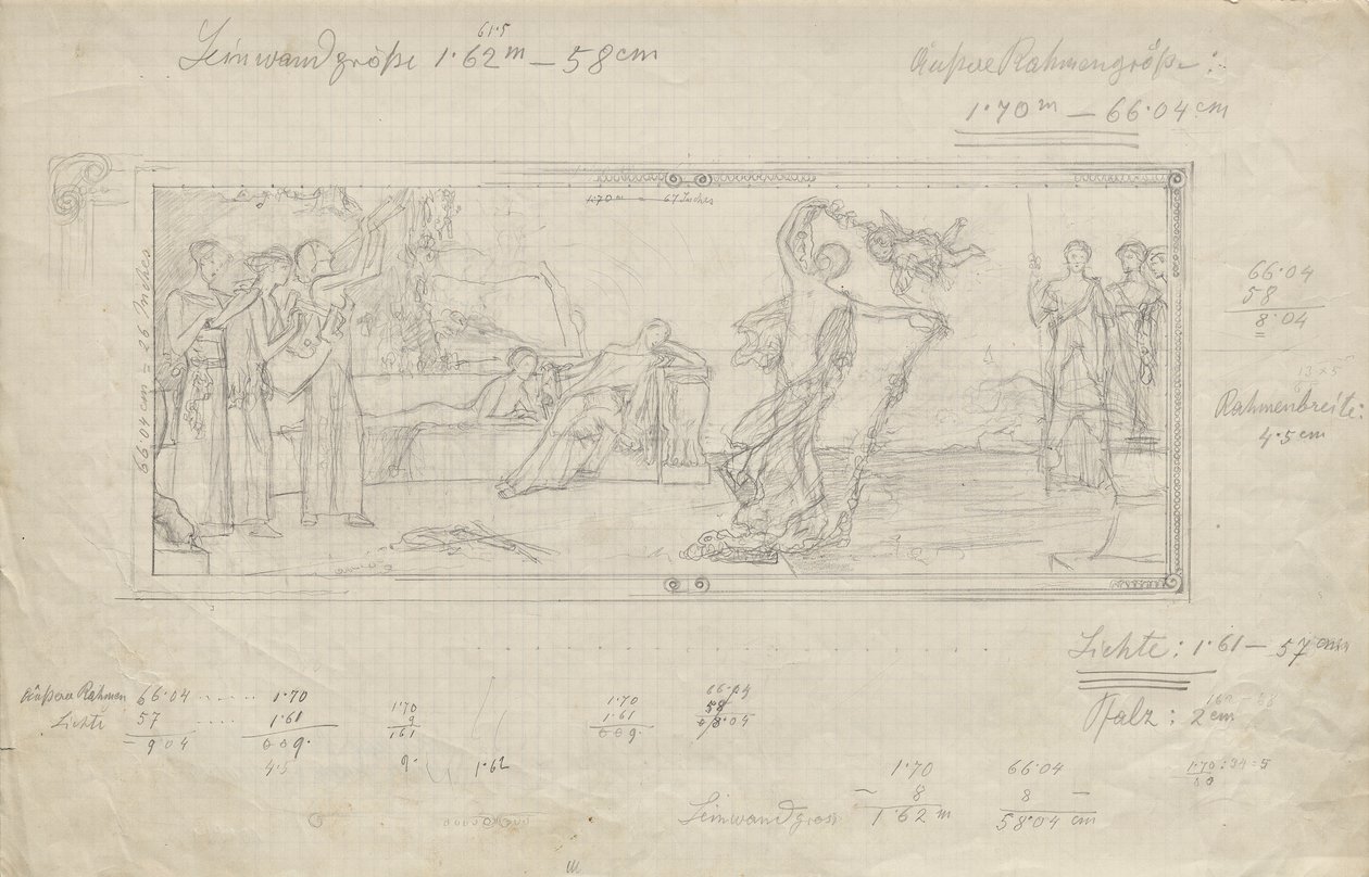 Antik bir Yunan tiyatro sahnesinde dansçı by Franz von Matsch