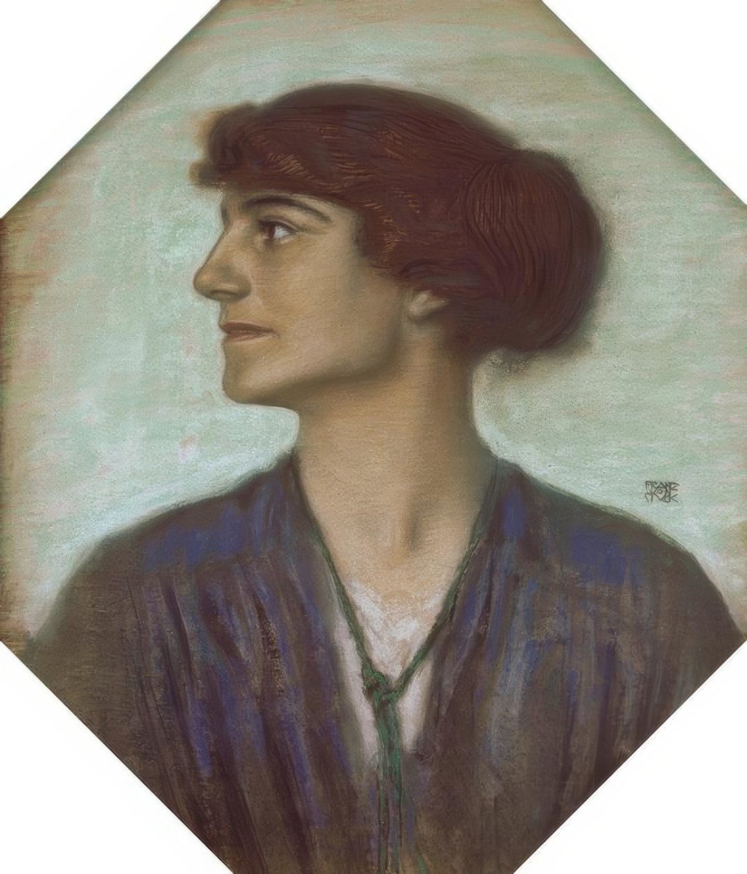 Bir Bayan Portresi by Franz von Stuck
