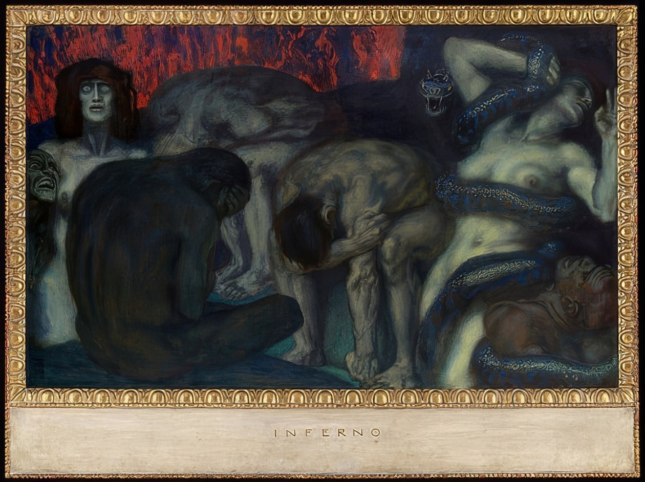 cehennem. 1908 by Franz von Stuck