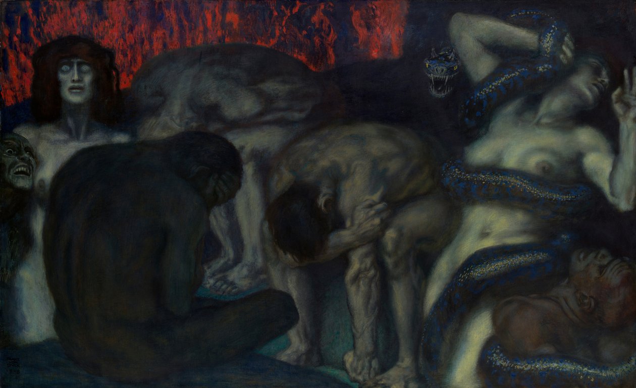 Cehennem, 1908. by Franz von Stuck