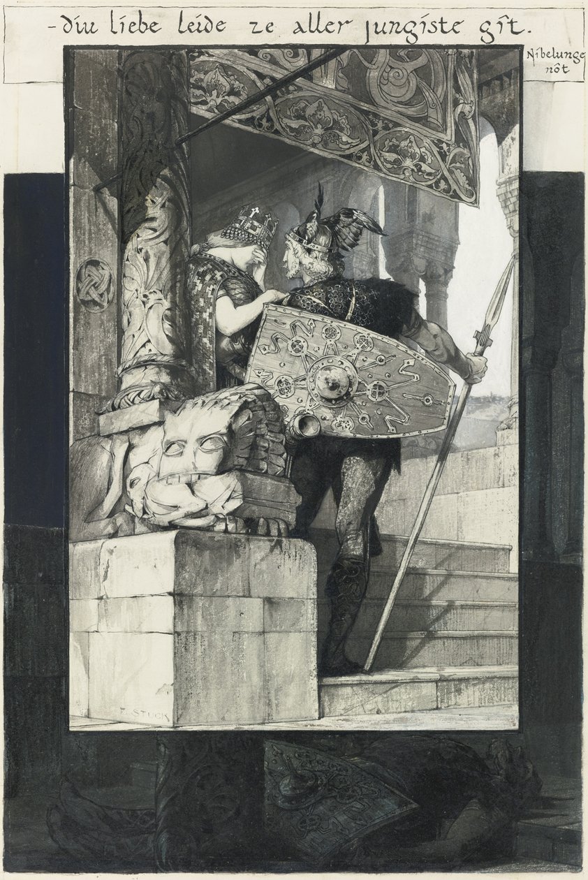 Siegfried ve Kriemhild by Franz von Stuck
