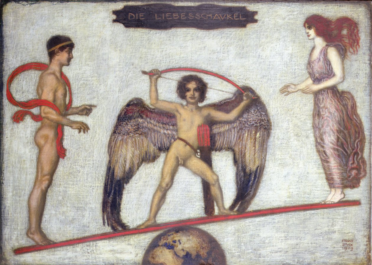 aşk salıncak by Franz von Stuck