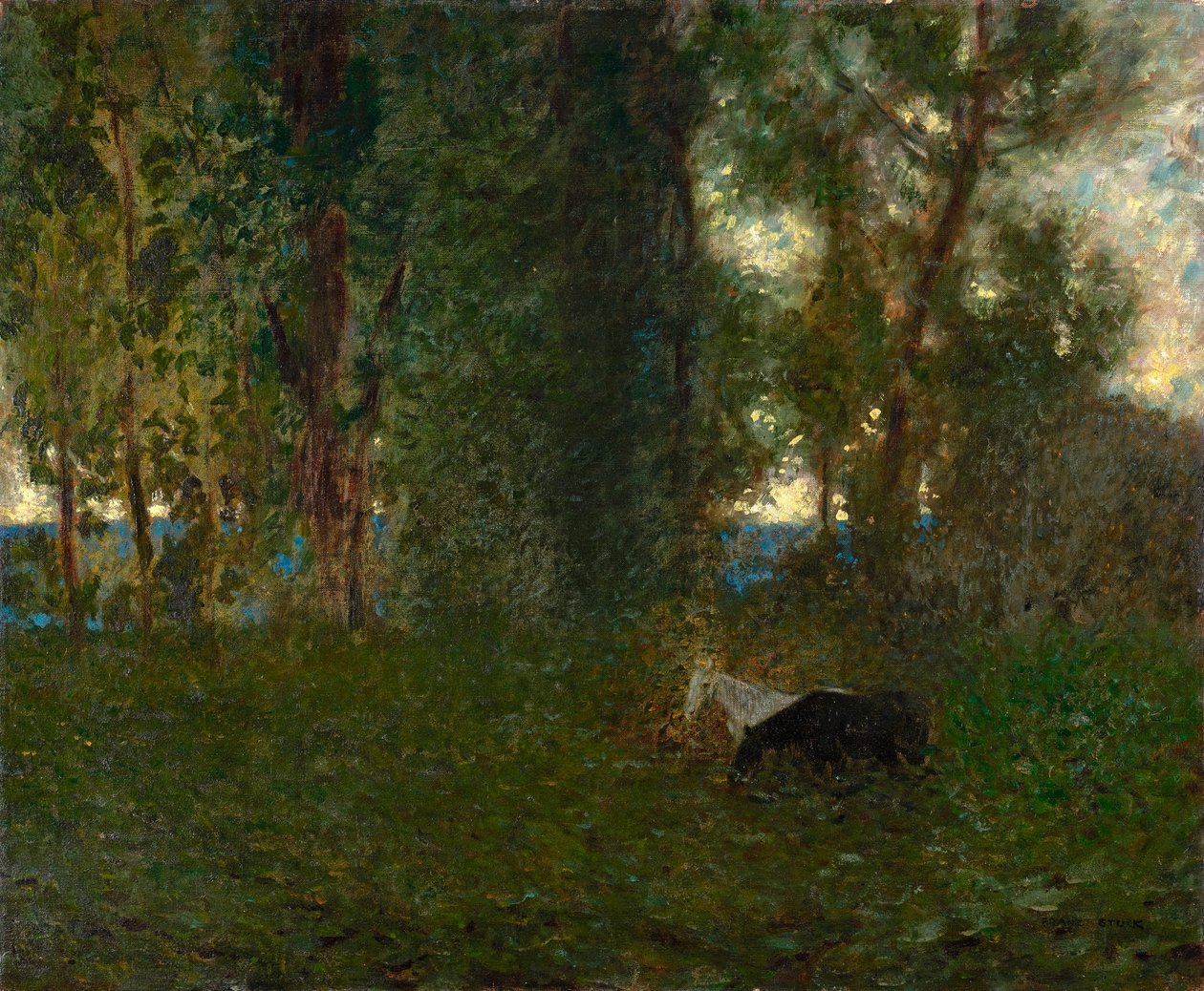 Otlayan Atlar by Franz von Stuck