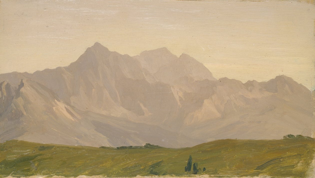 Monte Croce (panel üzerine yağlı boya, çizim olarak monte edilmiştir) by Frederic Leighton