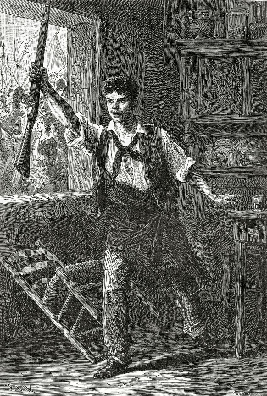 Le Parisien du Faubourg, 19 ನೇ ಶತಮಾನ (bw ಕೆತ್ತನೆ) ಟರ್ಕ್ by Frederic Theodore Lix