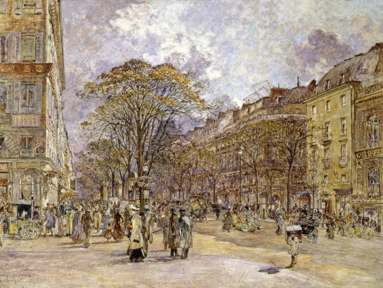 İtalyanların bulvarı, Paris by Frederic Anatole Houbron