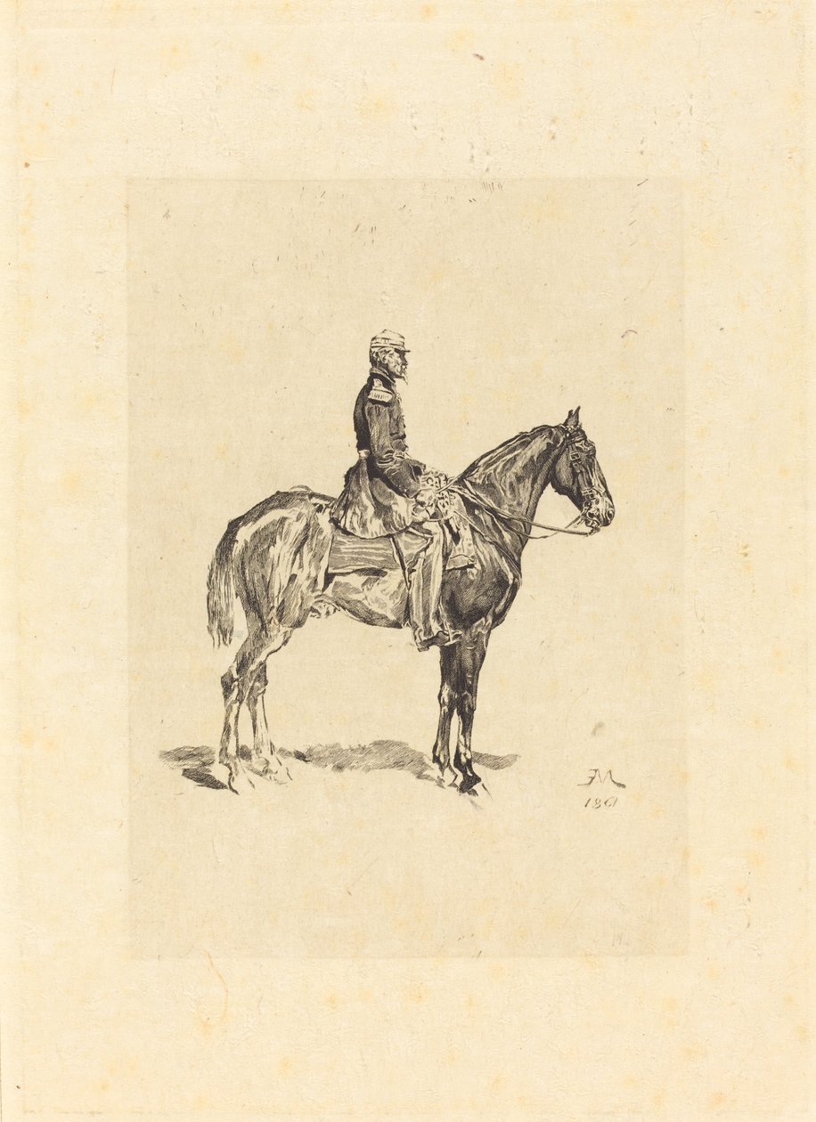 Atlı by Frederic Auguste La Guillermie after Jean Louis Ernest Meissonier